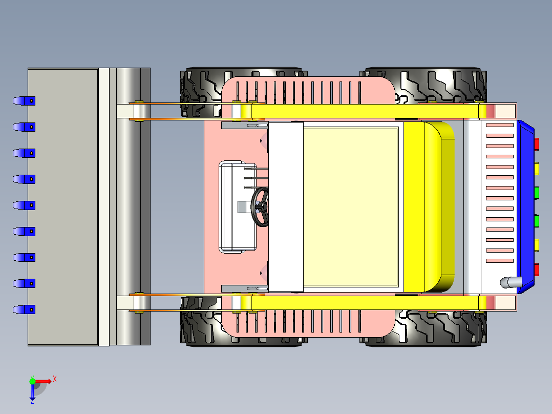 B3003978-山猫装载机俯视图
