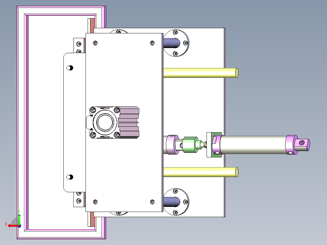 R400 烘焙面团自动分切推车后视图