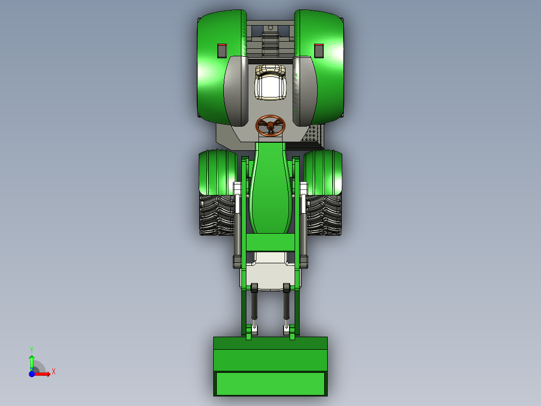 B2004056-拖拉机装载机前视图