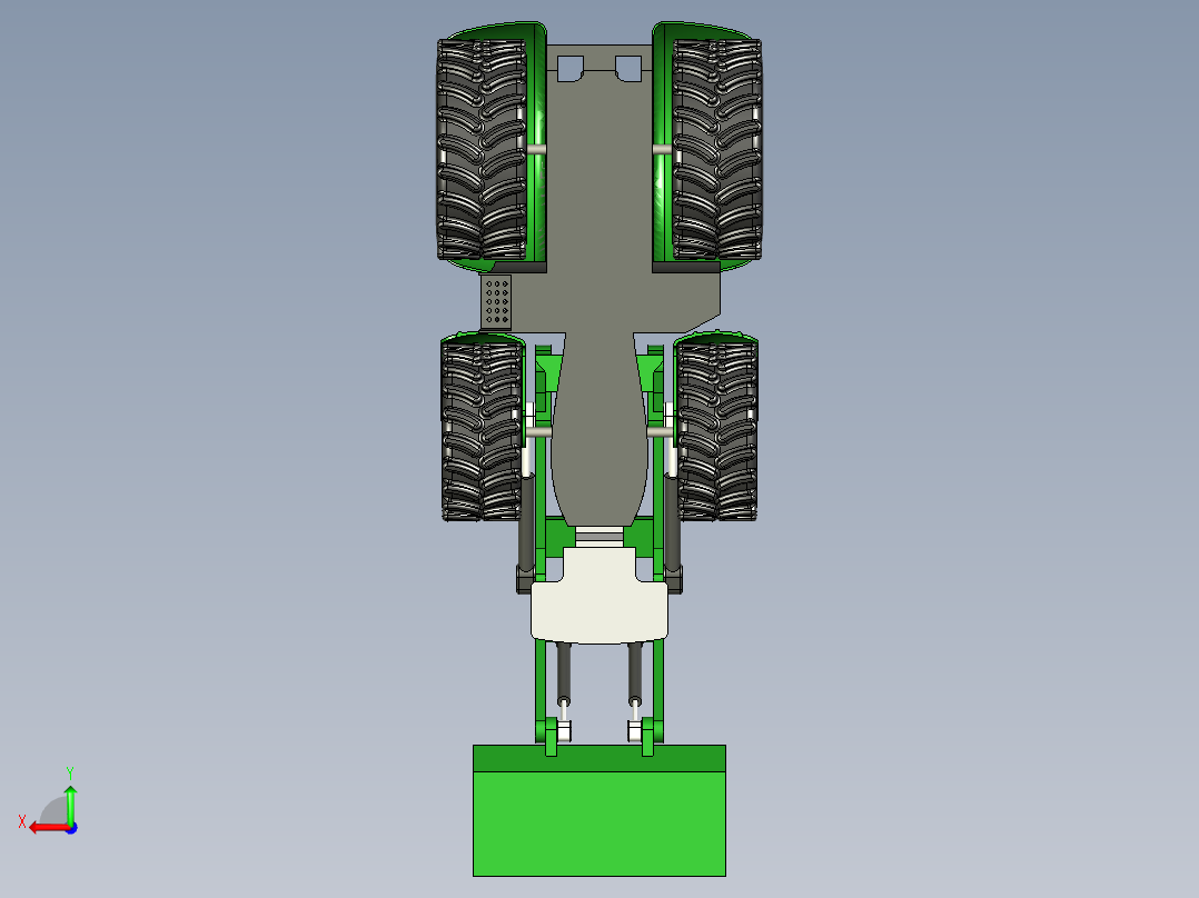 B2004056-拖拉机装载机后视图