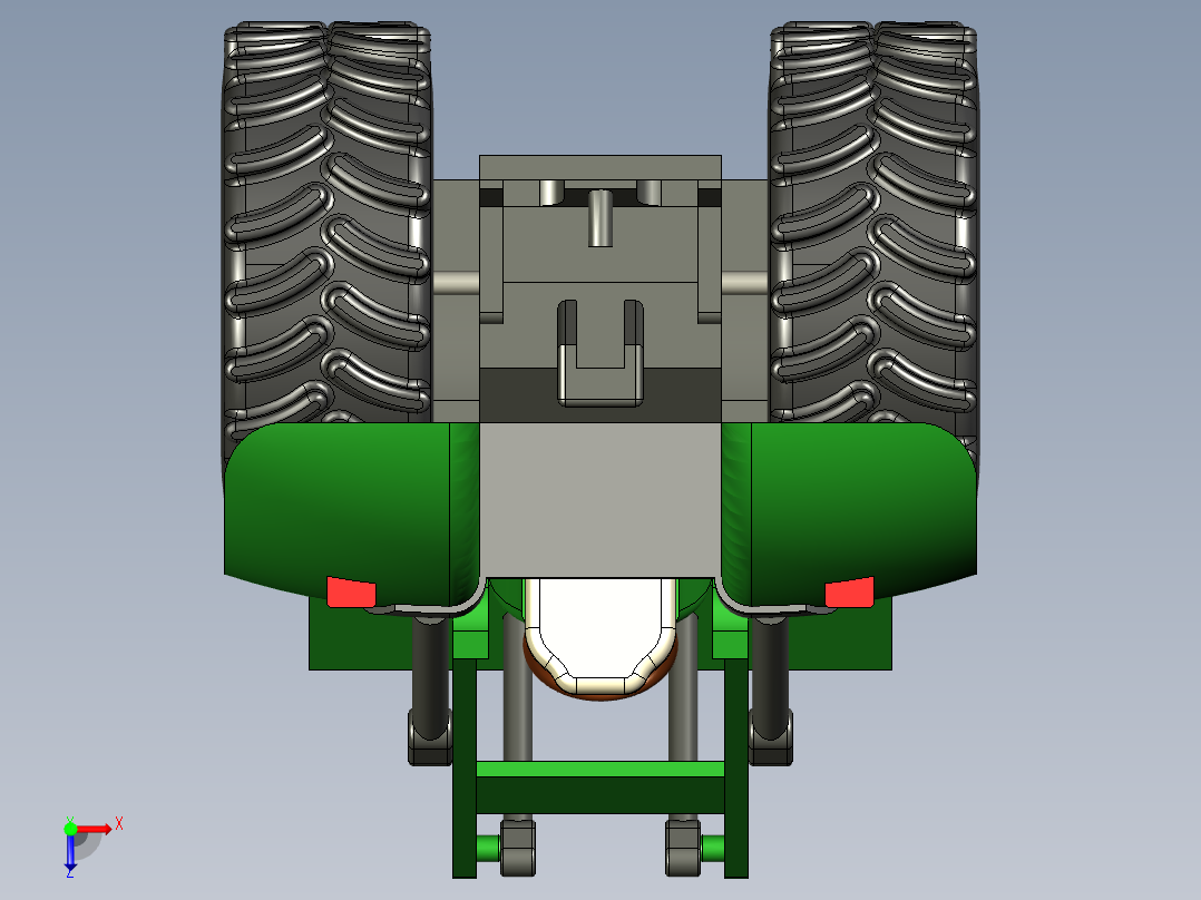 B2004056-拖拉机装载机俯视图