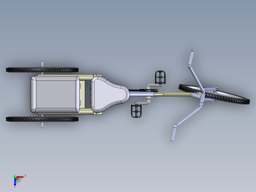 三轮自行车俯视缩略图