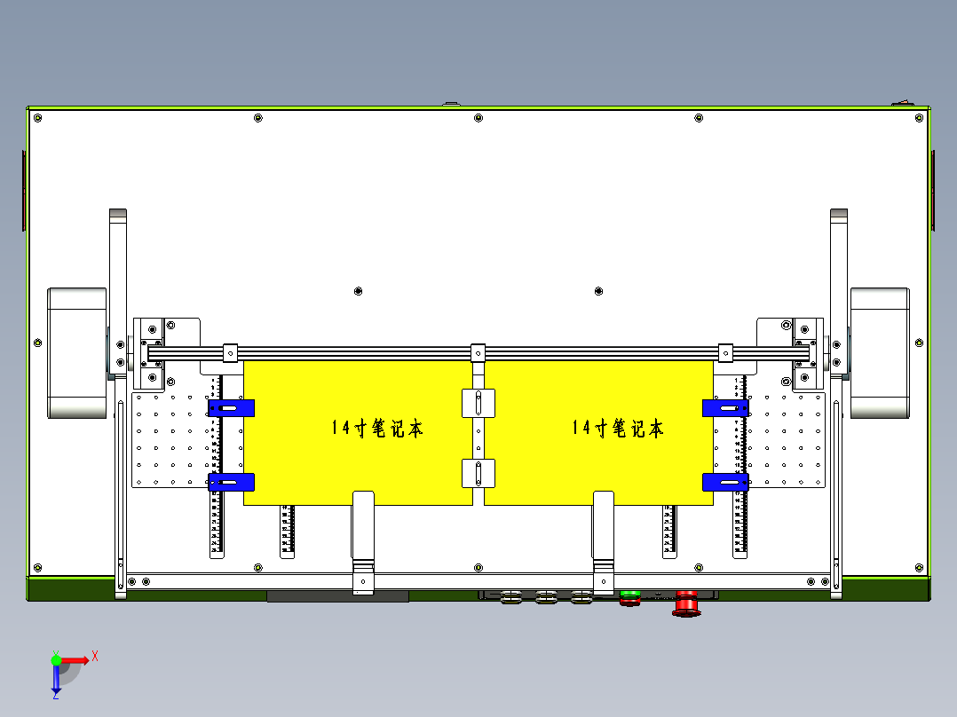 笔记本翻盖测试俯视图