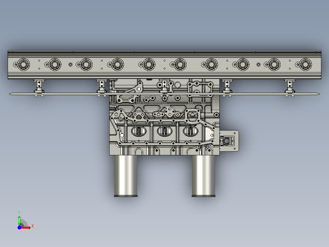 预装线1500标准段-缸套前视图