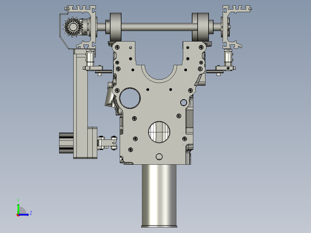 预装线1500标准段-缸套左视图