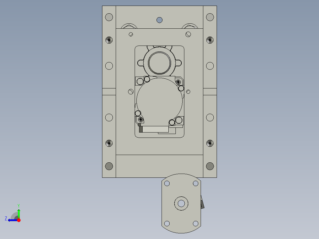 涂油模块右视图