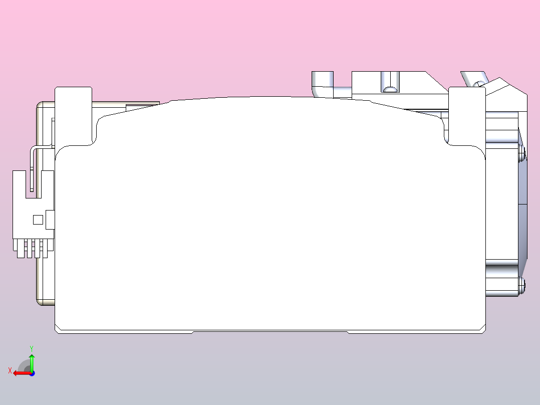 皮带直线轴半封闭可选导轨TPA-HNB-140D-120-L150-MR-C-P40-N3后视图