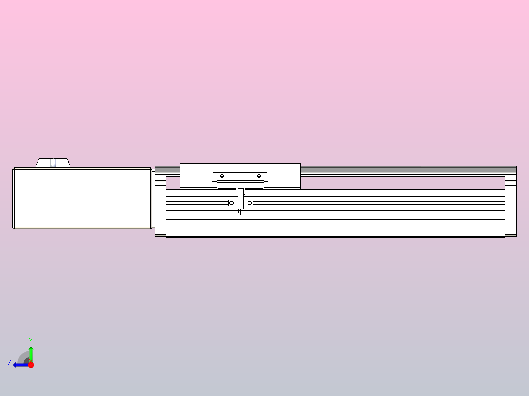 皮带直线轴半封闭可选导轨TPA-HNB-140D-120-L150-MR-C-P40-N3右视图