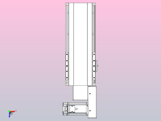 皮带直线轴半封闭可选导轨TPA-HNB-140D-120-L150-MR-C-P40-N3俯视缩略图