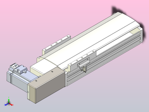 皮带直线轴半封闭可选导轨TPA-HNB-140D-120-L150-MR-C-P40-N3正等轴测缩略图