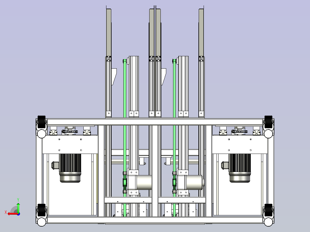 板材投板机后视图