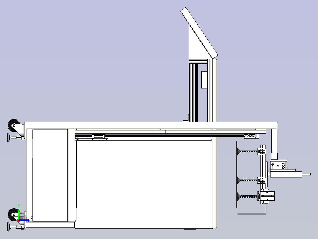 板材投板机左视图