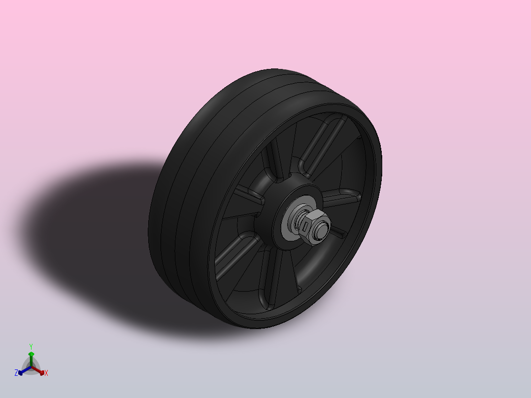 脚轮Colson-6_06208_539 MTG1正等轴测图