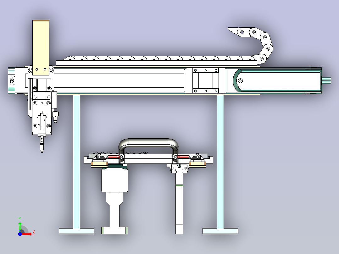 led组装机3D图纸前视图