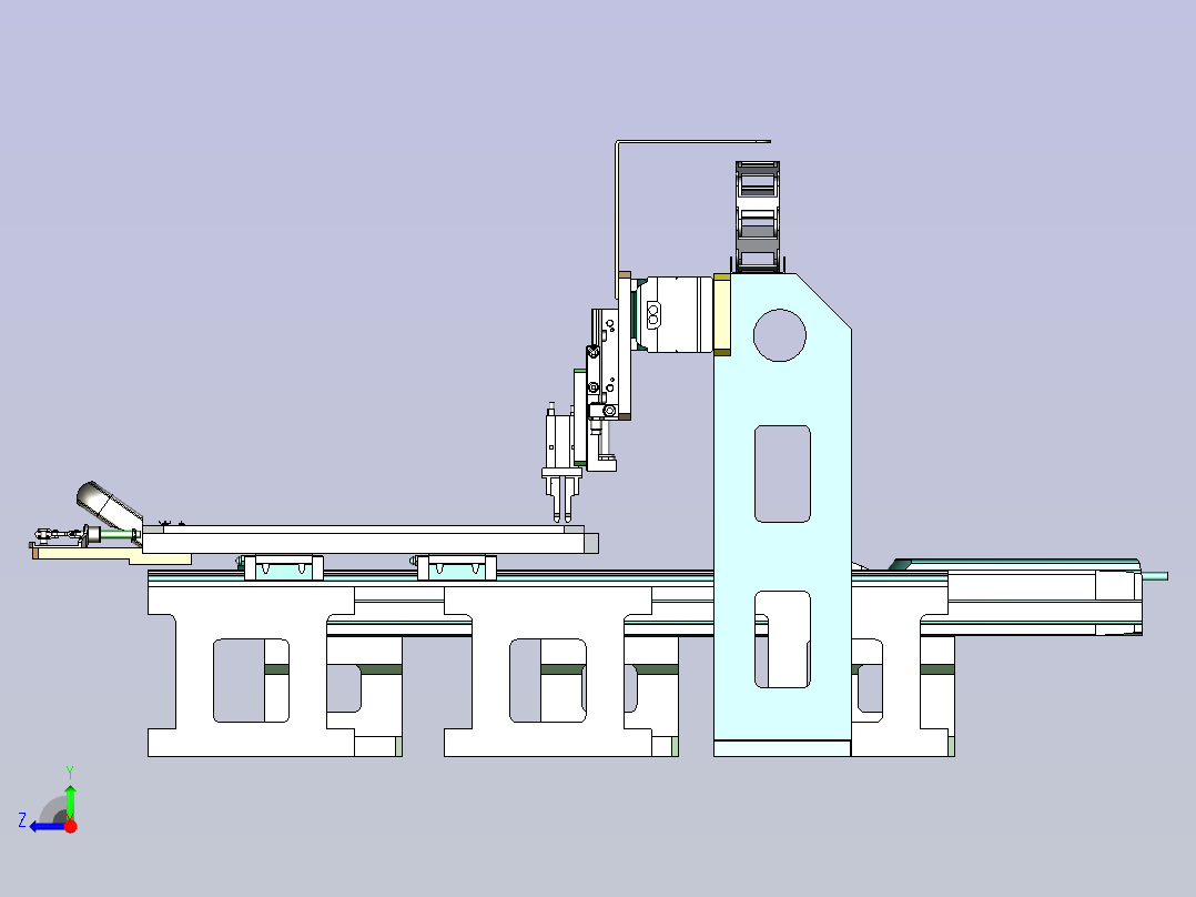 led组装机3D图纸右视图