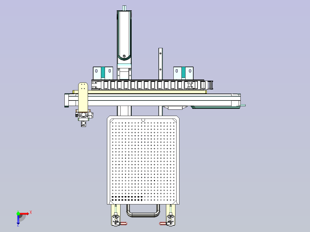 led组装机3D图纸俯视图