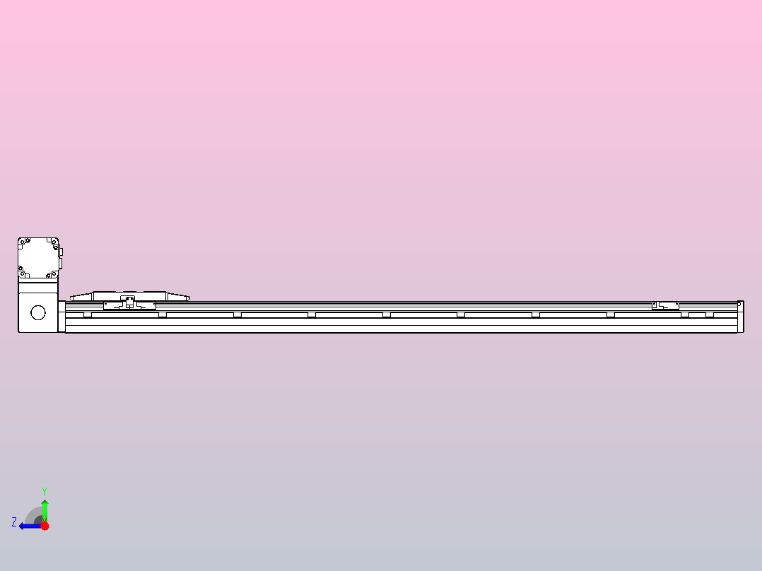 机器人皮带驱动直线轴TPA-GCB-150-P80-L1050-LU-M75-N3右视图