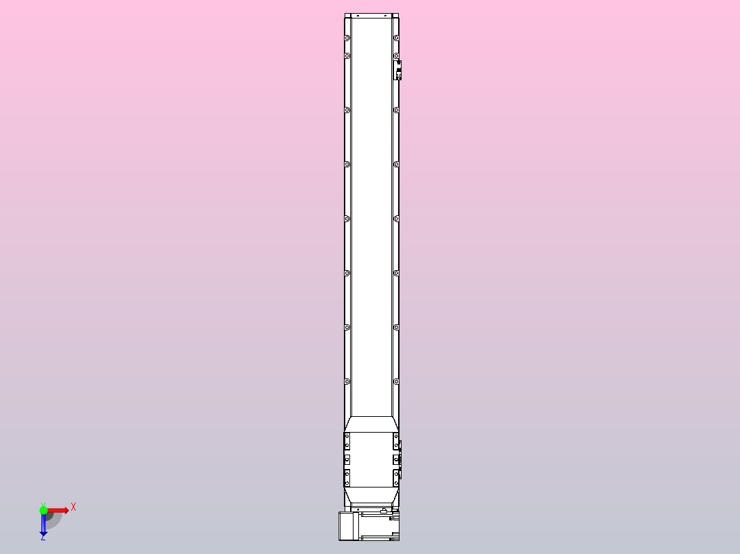 机器人皮带驱动直线轴TPA-GCB-150-P80-L1050-LU-M75-N3俯视图