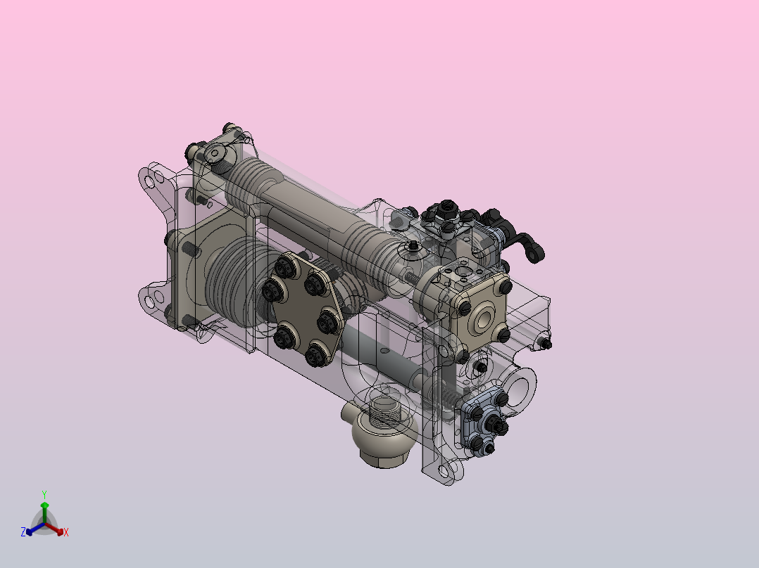 蝰蛇8喷气发动机BFCU(气压流量控制装置)正等轴测图