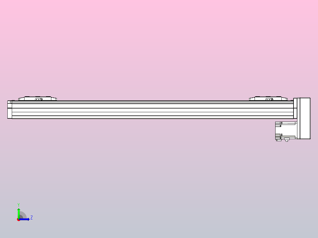 滚珠丝杠线性轴TPA-GCRS-80-1610C-L300-MP-M20-N3左视图