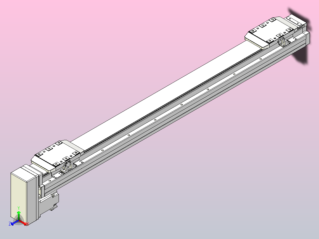滚珠丝杠线性轴TPA-GCRS-80-1610C-L300-MP-M20-N3正等轴测图