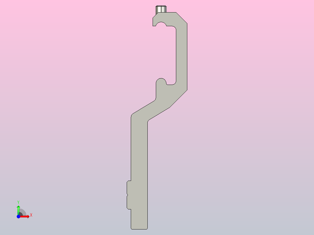 YLRB16X54-C1 固定护栏支架前视图