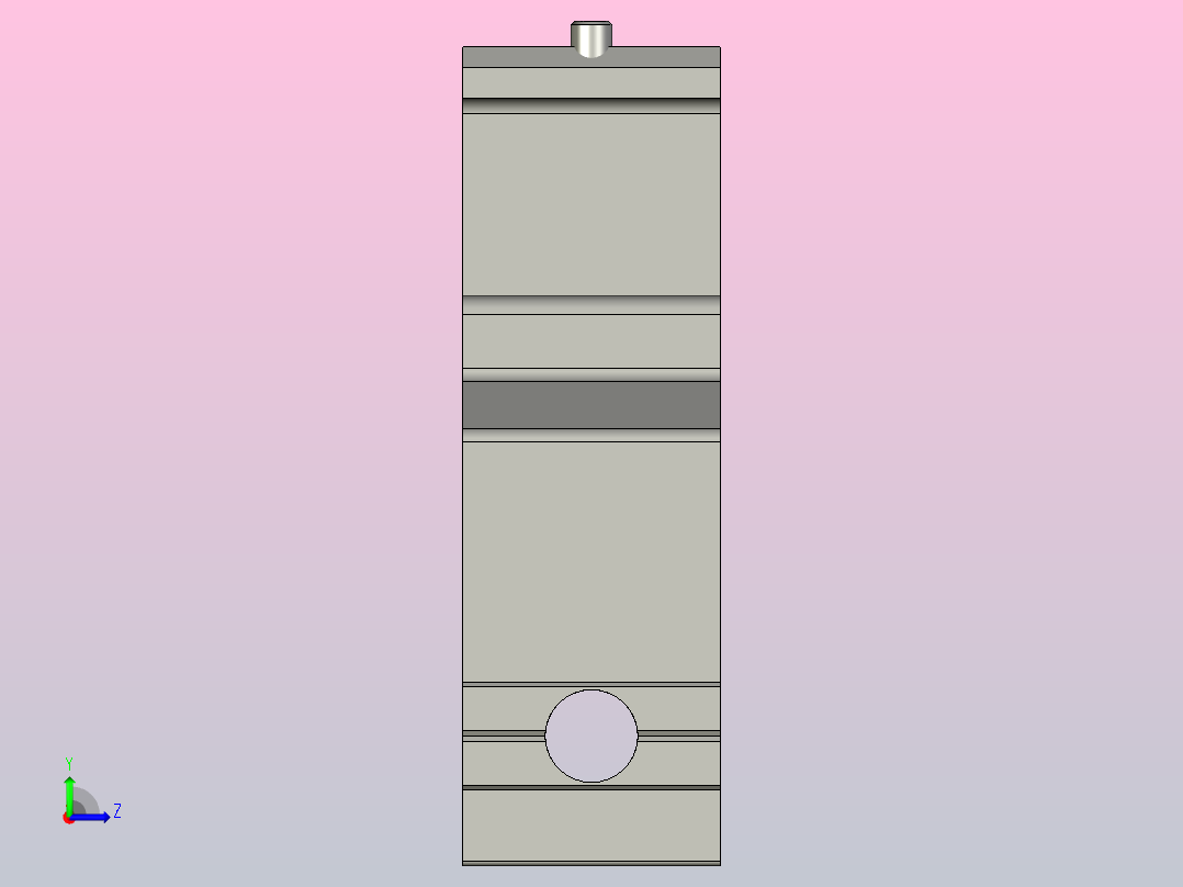 YLRB16X54-C1 固定护栏支架左视图