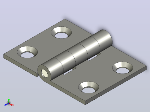 铰链合页HFL16-36正等轴测缩略图
