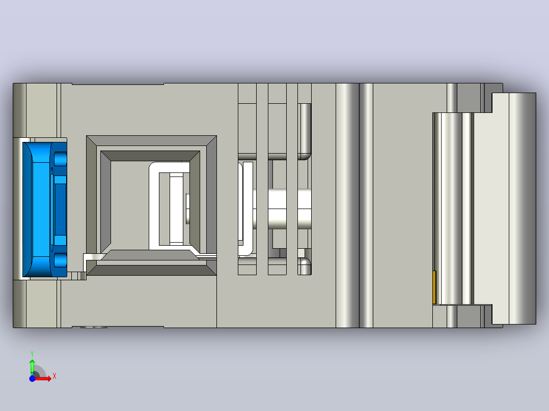 NRT28-125 1P熔断器支持件-底座三维模型 202012前视图