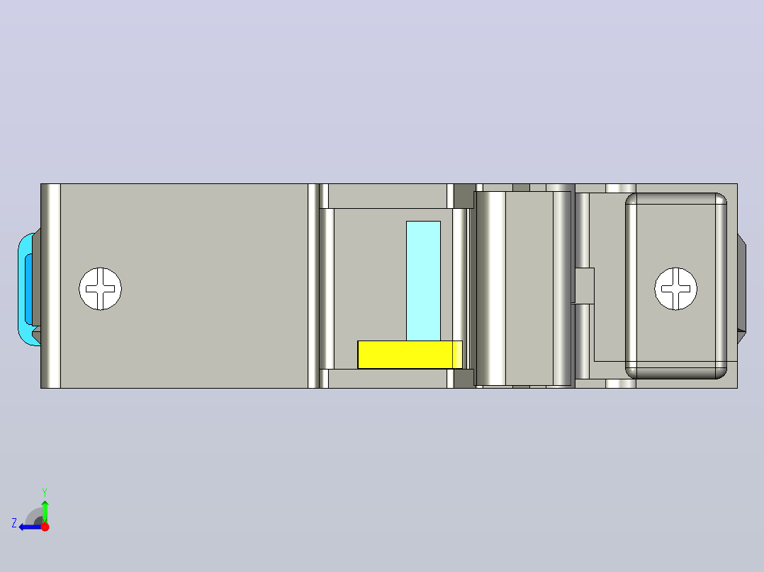 NRT28-125 1P熔断器支持件-底座三维模型 202012右视图