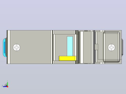 NRT28-125 1P熔断器支持件-底座三维模型 202012右视缩略图