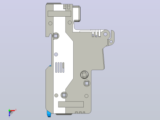 NRT28-125 1P熔断器支持件-底座三维模型 202012俯视缩略图