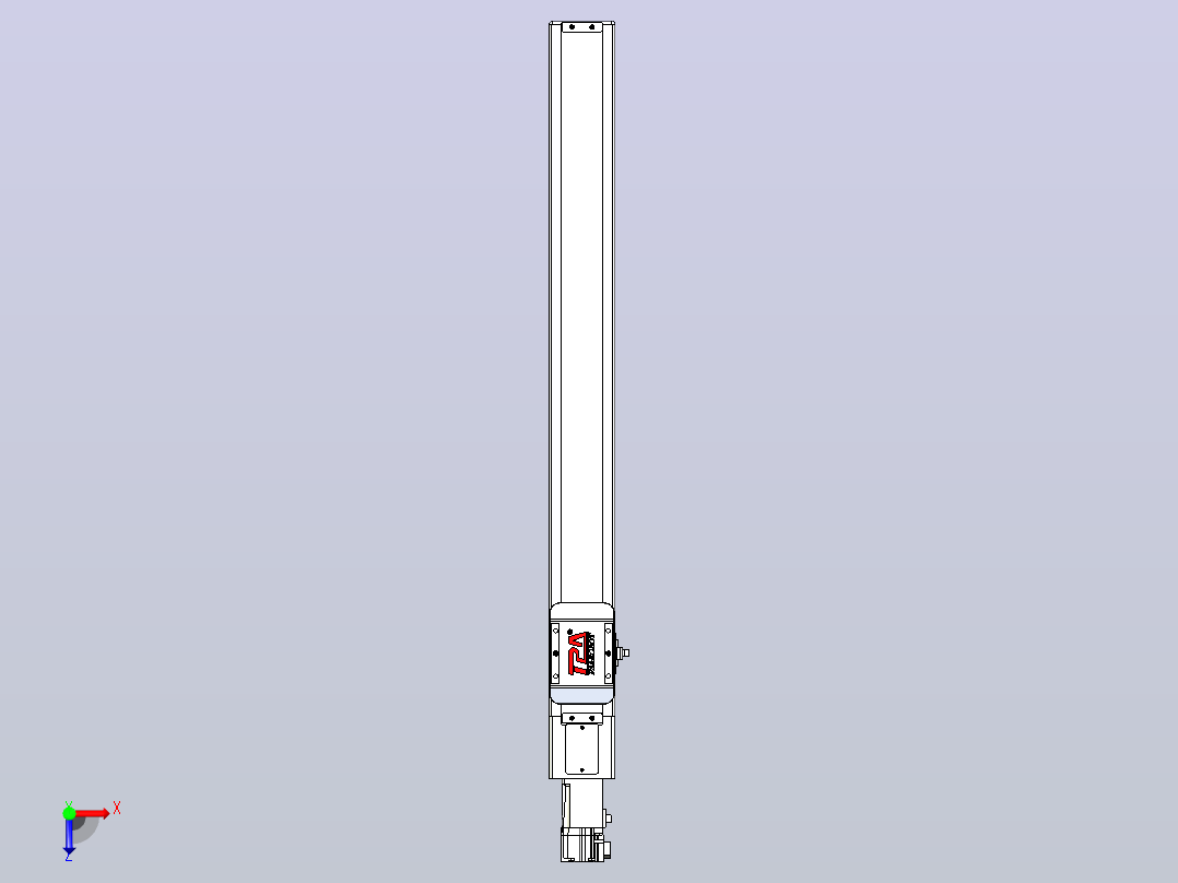滚珠丝杠直线轴带导轨全封闭TPA-HCR-65S-1610C-L550-M-C-P10-N3俯视图