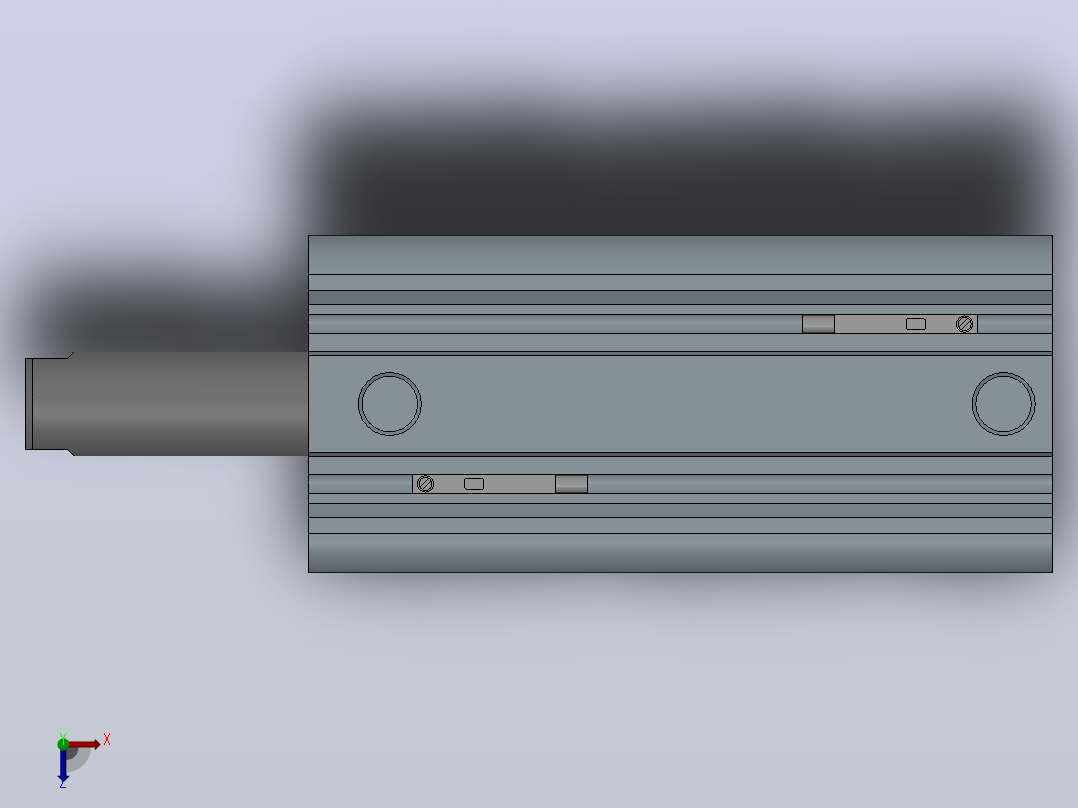 气缸CDQ2B40-75DZ-M9P俯视图