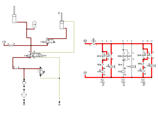 冲击压路机液压系统设计（CAD+说明书+油路仿真）缩略图