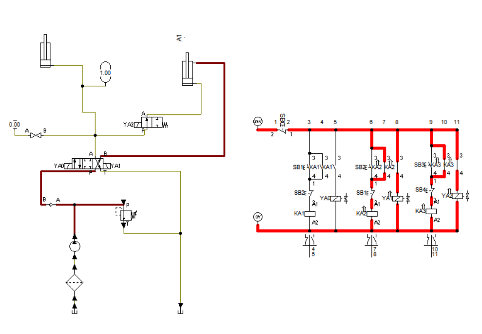冲击压路机液压系统设计（CAD+说明书+油路仿真）