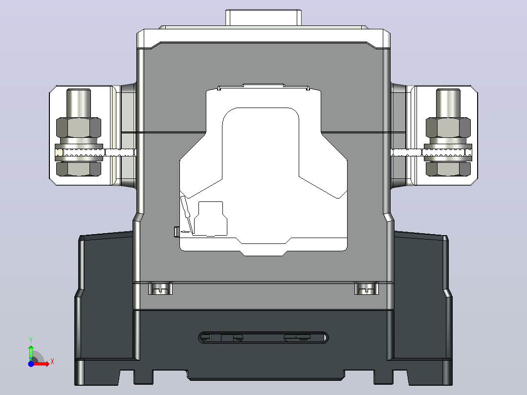 NC5NE-320S_360S 3P 交流接触器三维模型202406前视图