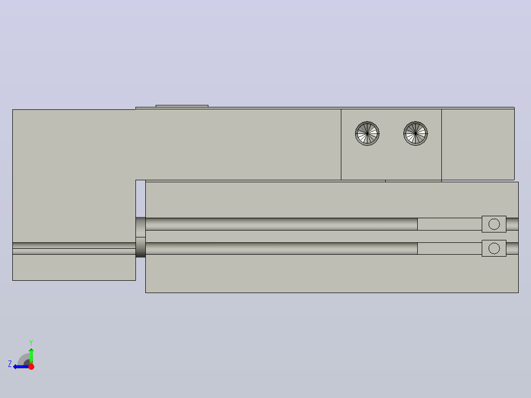气缸MXQ20A-30ZE1右视图