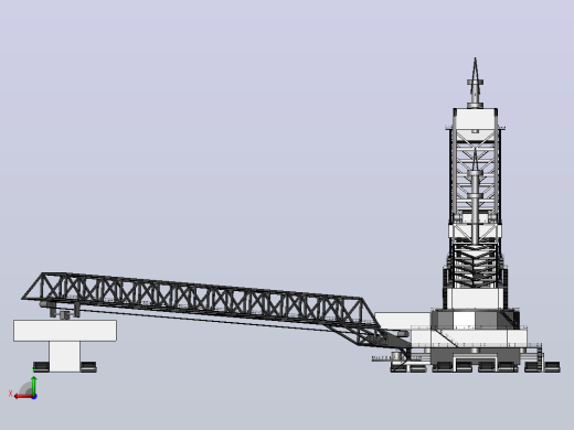 288型轮斗挖掘机简易模型3D图纸 Solidworks设计后视缩略图