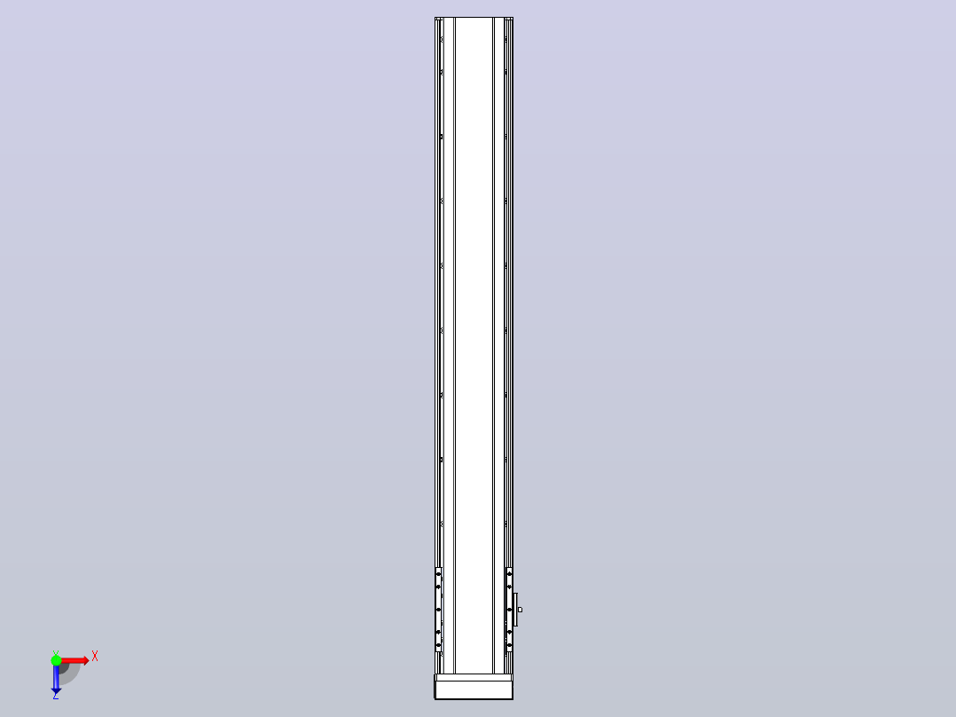 日规模组半封闭丝杆TPA-HNR-120D-1610C-L800-MP-C-P40-N3俯视图
