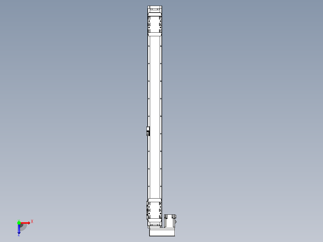 滚珠丝杠线性轴TPA-GCRS-80-1610C-L425-ML-M20-N3俯视图