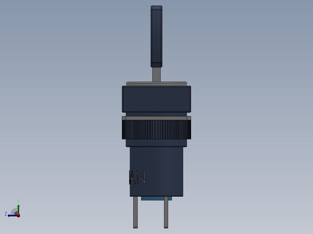方形钥匙开关[GQ115-C-11YF]右视图