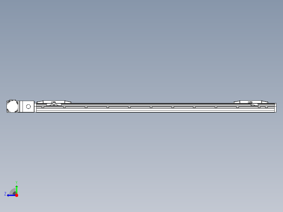 皮带直线轴双滑块型TPA-GCBS-150-P80-L550-QL-M75-N3右视图