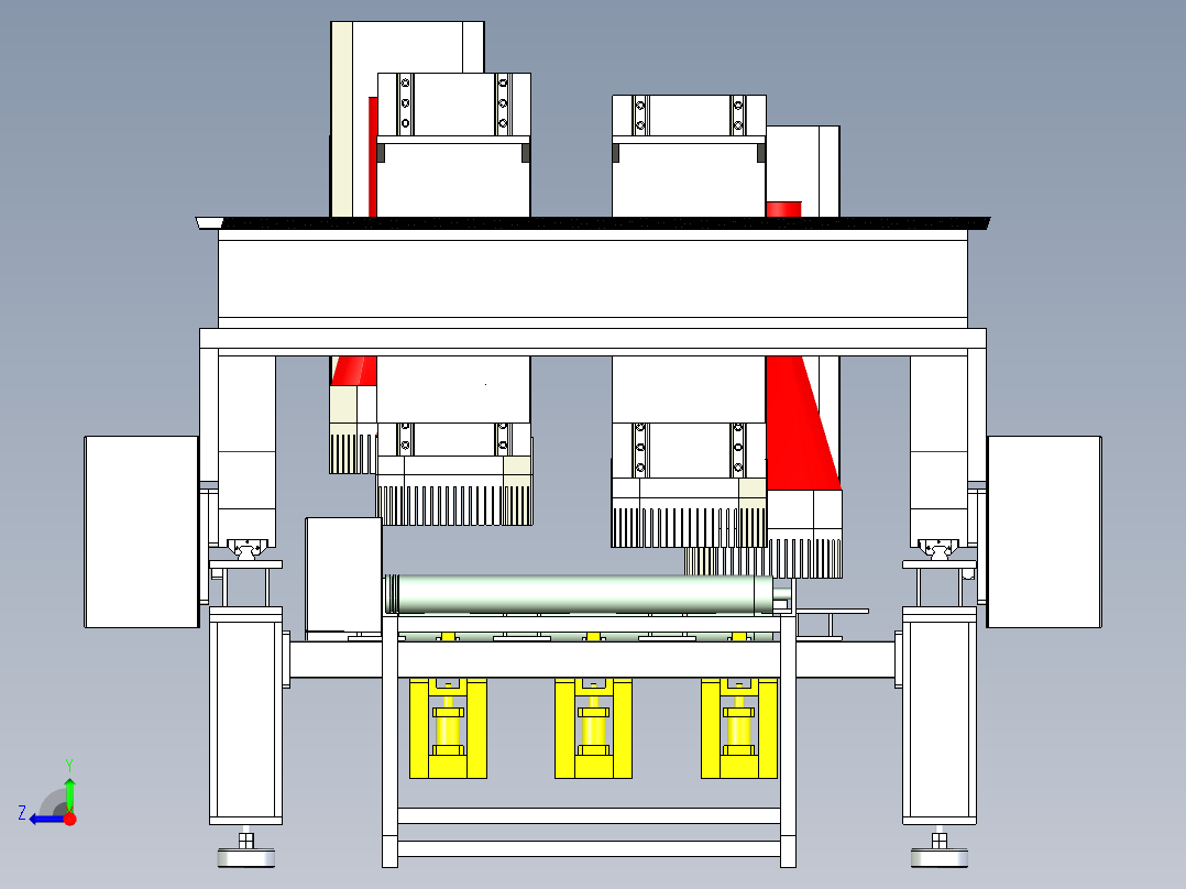 数控钻铣槽刨机右视图