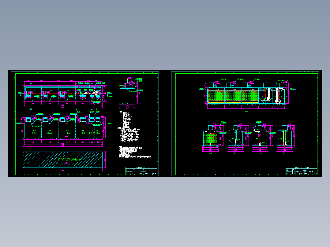 7.5吨h三级氧化地埋式一体化污水处理设备图纸