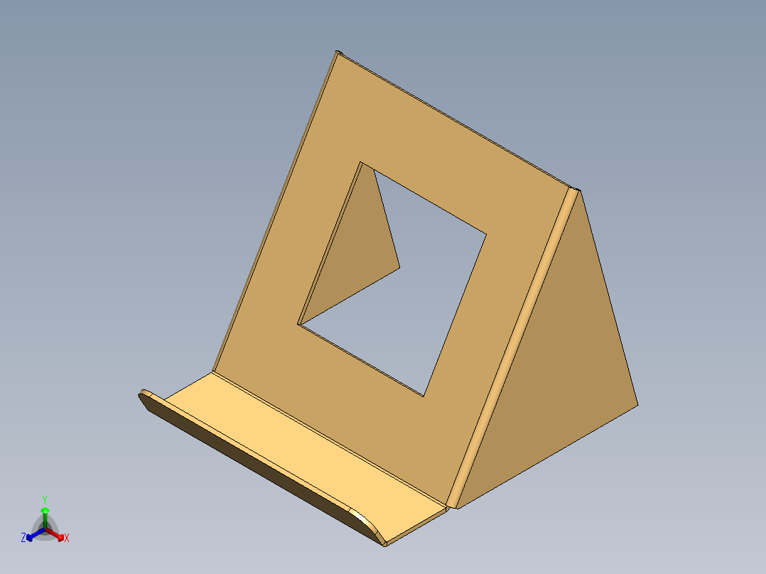 手机简易支架正等轴测图