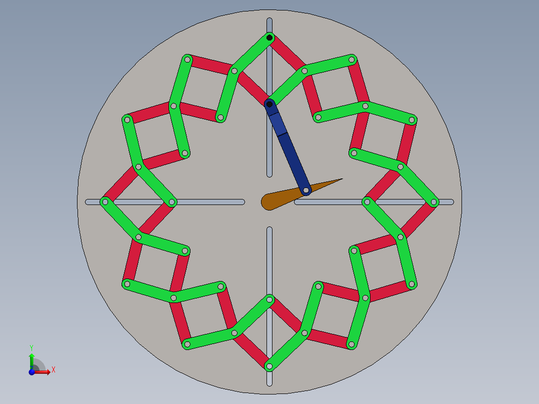 动态时钟机构前视图