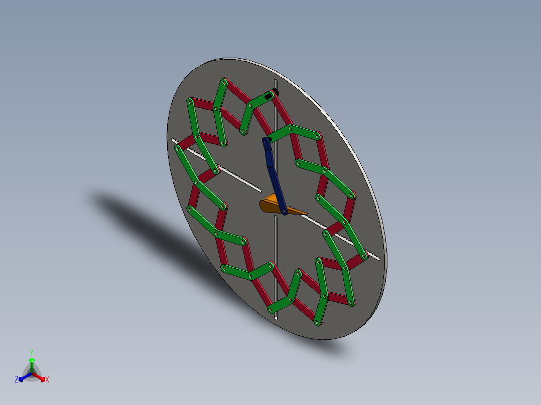 动态时钟机构正等轴测图