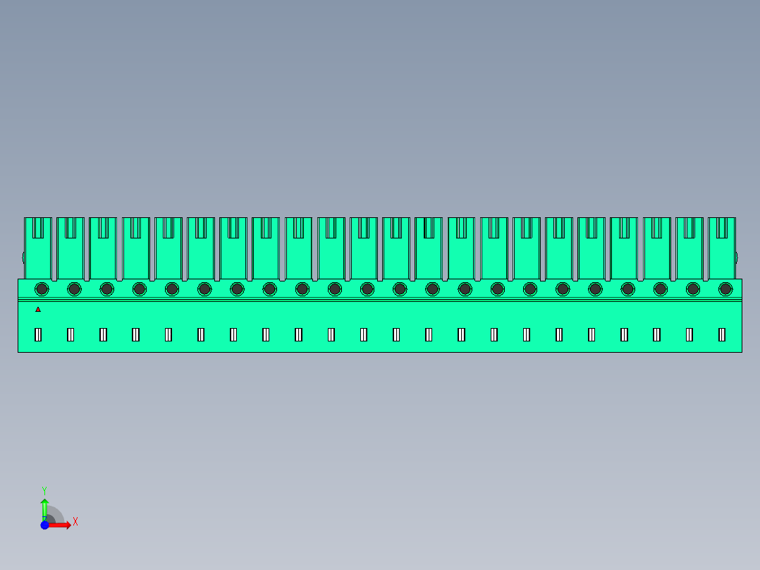DEGSON 15EDG 系列 3.5mm 插拔式接线端子 FullPack-15EDGA-3.5-22P-14-00AH前视图