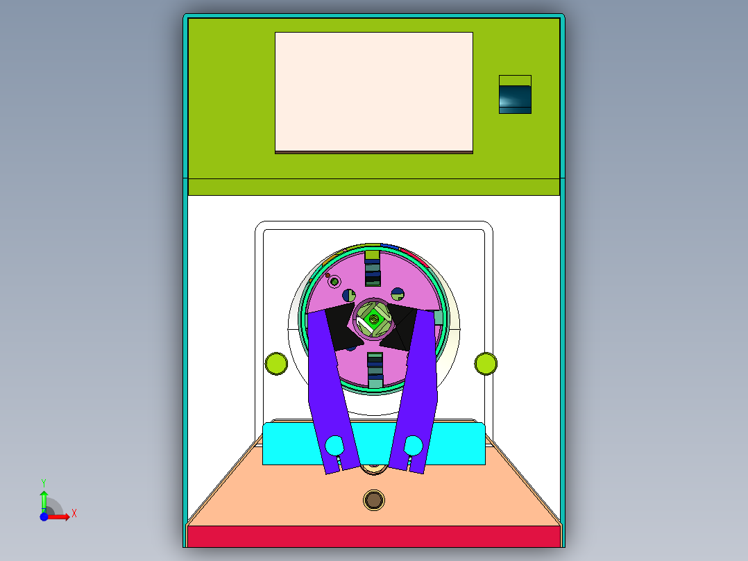 多层屏蔽线材天线旋转剥皮机前视图
